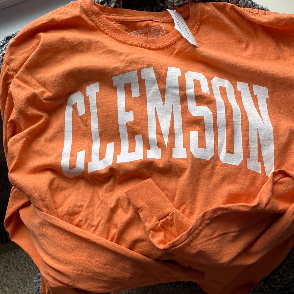 Sherbet Orange Clemson Long Sleeve